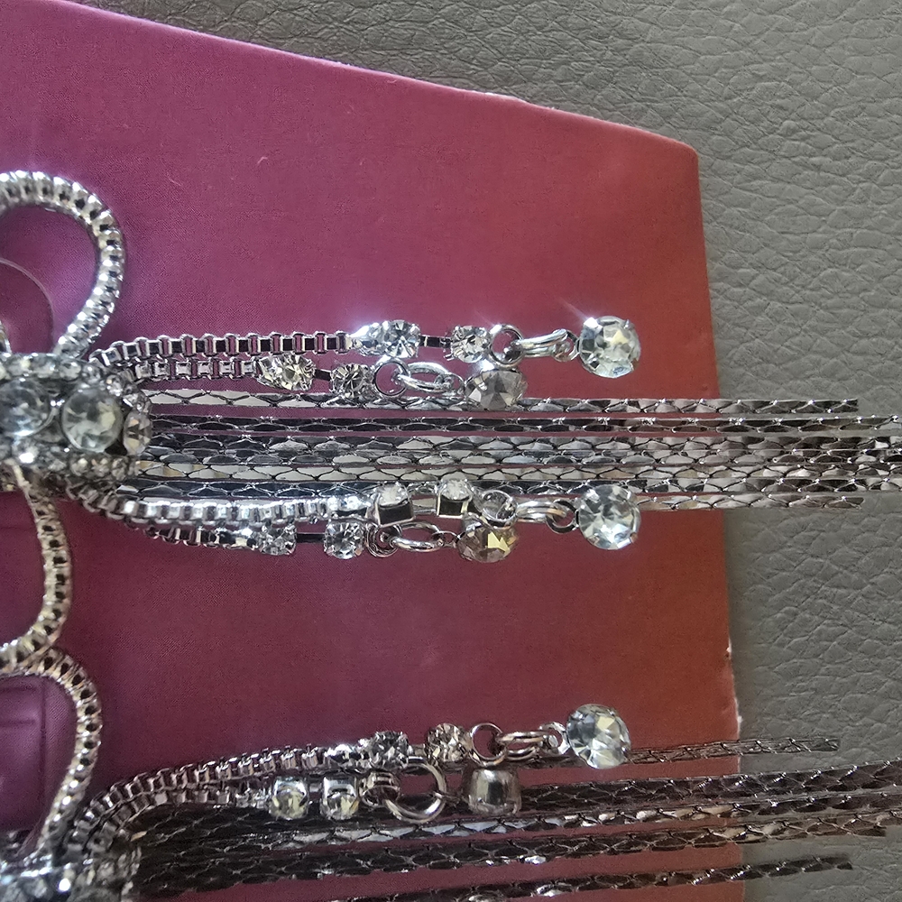 Kenzie Silver Crystal Embellished Earrings
